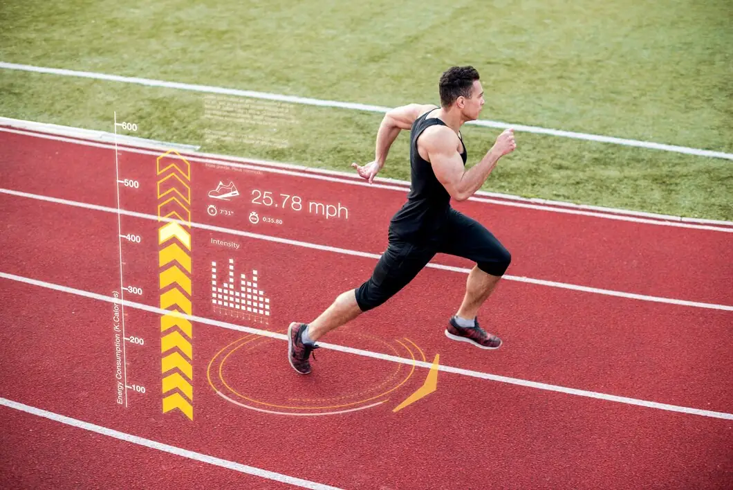 Person-running-on-track-with-performance-metrics-graphic
